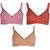Minha Plain Non- Padded Multicolor Full Cup Cotton Bra (Pack Of 3)