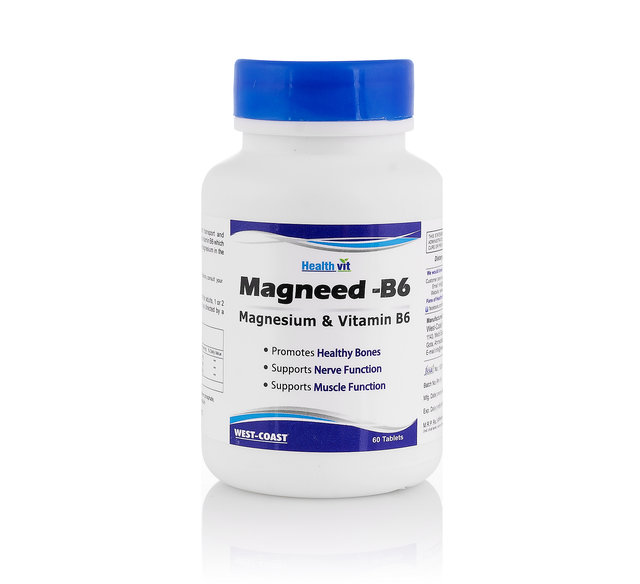 Buy Healthvit High Absorption Magneed-B6 Magnesium Vitamin B6 60 ...