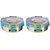 Rema Nexa Set Of 2 Steel Lock Storage Container Blue1000ml Each