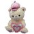 ARP Cute Cream -Pink Teddy Bear with Cap Stuffed soft toy 35 CM.
