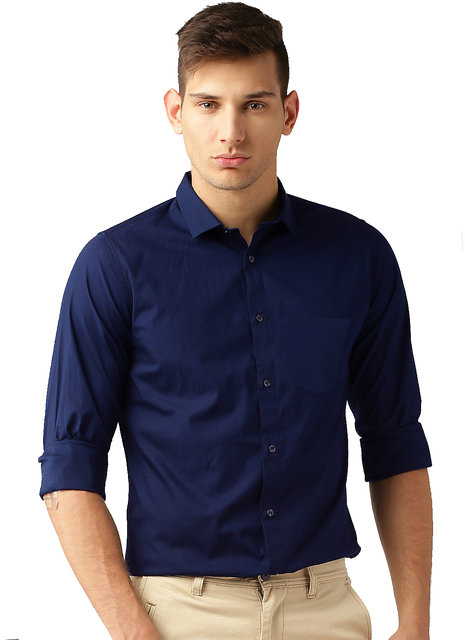 Buy Van Galis Fashion wear Royal Blue Formal Shirt For Men Online @ 449  from ShopClues