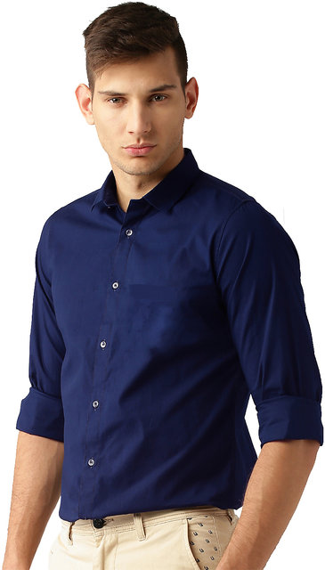 Buy Van Galis Fashion wear Royal Blue Formal Shirt For Men Online @ 449  from ShopClues