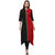 Janasya Women's Black Crepe Embellished Asymmetric Kurti
