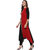 Janasya Women's Black Crepe Embellished Asymmetric Kurti