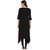 Janasya Women's Black Crepe Embellished Asymmetric Kurti
