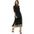Janasya Women's Black Crepe Solid Straight Kurti