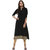 Janasya Women's Black Crepe Solid Straight Kurti