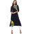 Janasya Women's Navy Blue Crepe Abstract Print Straight Kurti