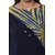 Janasya Women's Navy Blue Crepe Abstract Print Straight Kurti
