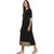 Janasya Women's Black Crepe Embellished Straight Kurti