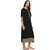 Janasya Women's Black Crepe Embellished Straight Kurti