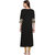 Janasya Women's Black Crepe Embellished Straight Kurti