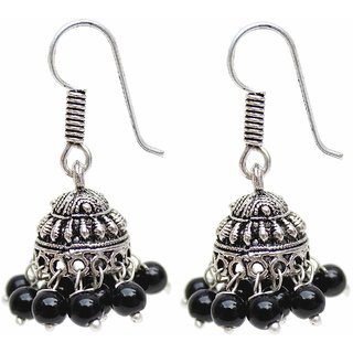 Black Oxidised Jhumki