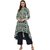 Janasya Women's Multicolor Embellished Cotton High Low Hemline Kurti
