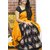 Dwarkesh fashion yellow bhagalpuri silk saree with blouse