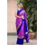 Dwarkesh fashion pinkblue cotton silk saree with running blouse