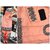 Dwarkesh fashion Womens Cotton Dress Materials(orange patiyala) (Unstitched)