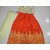 Dwarkesh fashion Minaxi orange taffeta silk Semi Stichhed Lehenga Choli