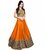 Dwarkesh fashion Minaxi orange taffeta silk Semi Stichhed Lehenga Choli