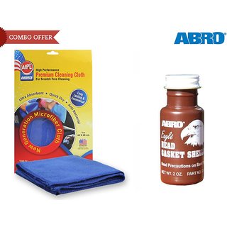 ABRO Car/Bike Eagle Head Gasket Shellac GS-10A 59ml+Microfiber Cloth at ...