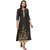 Janasya Women's Crepe Straight Gold Foil Print Kurta
