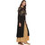Janasya Women's Crepe Front Slit Gold Foil Print Kurta