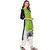 Janasya Women's Light Green Crepe Straight Solid Kurta