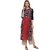 Janasya Women's Blue Crepe Straight Floral Print Kurta