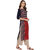 Janasya Women's Blue Crepe Straight Floral Print Kurta