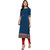 Janasya Women's Turquoise Crepe A-Line Solid Kurta