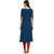 Janasya Women's Turquoise Crepe A-Line Solid Kurta