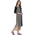 Janasya Women's Blue Cotton Straight Polka Print Kurta