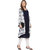 Janasya Women's Blue Cotton A-Line Abstract Print Kurta