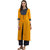 Janasya Women's Yellow Crepe Front Slit Solid Kurta