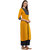 Janasya Women's Yellow Crepe Front Slit Solid Kurta
