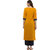 Janasya Women's Yellow Crepe Front Slit Solid Kurta