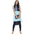 Janasya Women's Blue Crepe High Low Hemline Abstract Print Kurta