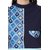 Janasya Women's Blue Crepe High Low Hemline Abstract Print Kurta
