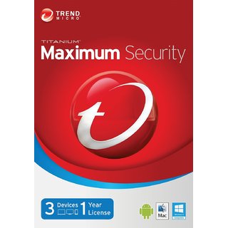Trend Micro Titanium Maximum Security 2015 - 3 PC 1 Year digital download