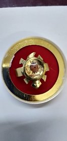 Kesar Zems Tortoies Ring with Panch Mukhi rudrax and trisakti.