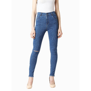 Miss Chase Women's Blue My property Midrise Denim Pant