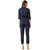 Miss Chase Women's Navy Cherish Your Love Tie-Up Jumpsuit