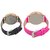 FARP Analog pink and black colour fancy womens ladies girls watch combo watch