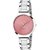 HRV W-44010 Pink dial stainless steel strap fancy attractive watch for women Watch