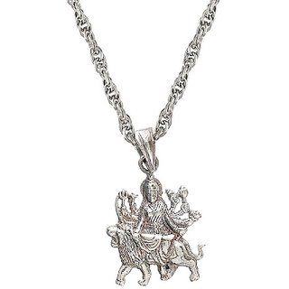 Natural Durga Ma Pendant Silver Locket By Ceylonmine