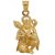 Hanuman ji pendant natural bajrangbali pendant gold plated locket by Ceylonmine
