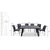 supreme Bison Plastic 6 Seater Dining Table (Finish Color - Black)