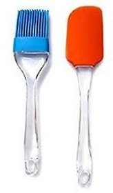 Silicone Spatula And Pastry Brush Set - For Cake Mixer, Decorating, Cooking, Baking, Glazing