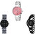 Neutron Latest Fancy Chain Analogue Silver And Black Color Girls And Women Watch - G301-G207-G68 (Combo Of  3 )