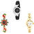Neutron New Model World Cup, Peacock And Chain Analogue Black And Gold Color Girls And Women Watch - G1-G120-G337 (Combo Of  3 )